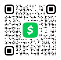 a qr code with a dollar sign on it